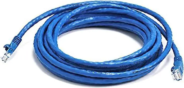Alt view image 7 of 10 - Monoprice Cat6 Ethernet Patch Cable - 14 Feet - Blue | Network Internet Cord - RJ45, Stranded, 550Mhz, UTP, Pure Bare Copper Wire, 24AWG