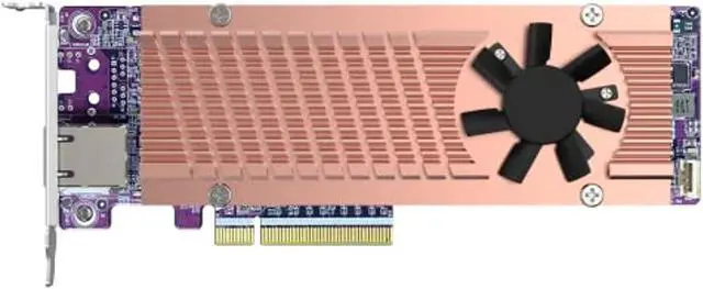 Main image of QNAP QM2-2P410G1T 2 x M.2 PCIe Gen4 NVMe SSD & 1 x 10GbE Port Expansion Card
