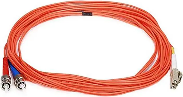 Alt view image 5 of 5 - Monoprice Fiber Optic Cable - 5 Meter - Orange | LC to ST OM1, 62.5/125 Type, Multi Mode, Duplex