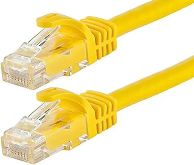 Alt view image 6 of 8 - Monoprice Cat6 Ethernet Patch Cable - 7 Feet - Yellow | Network Internet Cord - RJ45, Stranded, 550Mhz, UTP, Pure Bare Copper Wire, 24AWG - Flexboot Series