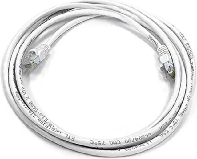 Alt view image 6 of 9 - Monoprice Cat6 Ethernet Patch Cable - Network Internet Cord - RJ45, Stranded, 550Mhz, UTP, Pure Bare Copper Wire, 24AWG, 7ft, White