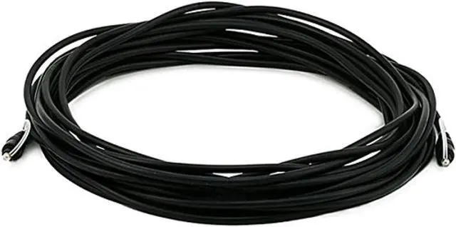 Alt view image 9 of 13 - Monoprice Digital Optical Audio Cable - 35 Feet - S/PDIF (Toslink) | Gold Plated Ferrule,Molded Strain Relief