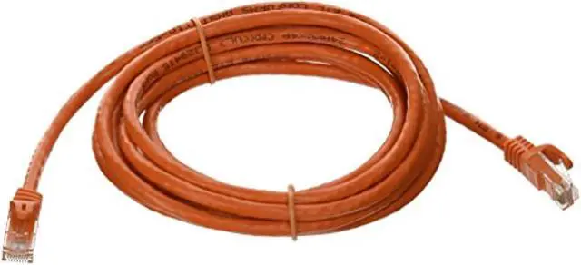 Alt view image 4 of 4 - Monoprice Cat6 Ethernet Patch Cable - 10 Feet - Orange | Network Internet Cord - RJ45, Stranded, 550Mhz, UTP, Pure Bare Copper Wire, 24AWG - Flexboot Series