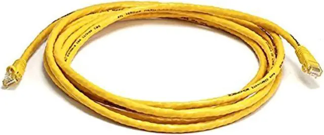 Alt view image 4 of 13 - Monoprice Cat6 Ethernet Patch Cable - Network Internet Cord - RJ45, Stranded, 550Mhz, UTP, Pure Bare Copper Wire, 24AWG, 10ft, Yellow