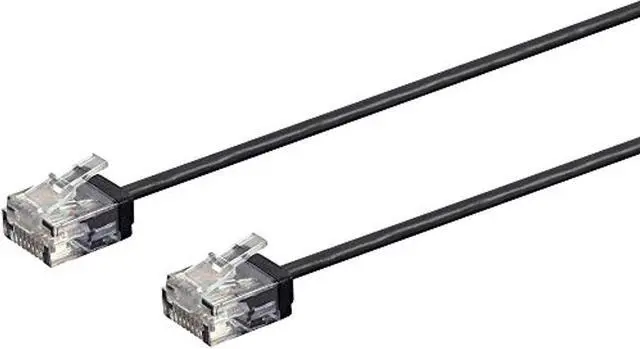 Alt view image 4 of 7 - Monoprice Cat6 Ethernet Patch Cable - 7 Feet - Black | Stranded, 550MHz, UTP, Pure Bare Copper Wire, 32AWG - Micro SlimRun Series