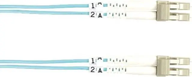 Alt view image 5 of 7 - Black Box FO10G-010M-LCLC Connect OM3 50-Micron Multimode Fiber Optic Patch Cable - OFNR PVC, LC-LC, Aqua, 10-m (32.8-ft.)