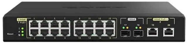 Alt view image 5 of 7 - QNAP QSW-M2116P-2T2S Ethernet Switch