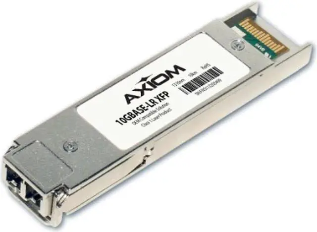 Alt view image 5 of 6 - Axiom XFP Transceiver Modules are certified 100% compliant in all OEM applications. They are pre-configured with an application specific code to meet the requirement set forth by the router and switch OEMs. Axiom compatible transceivers per
