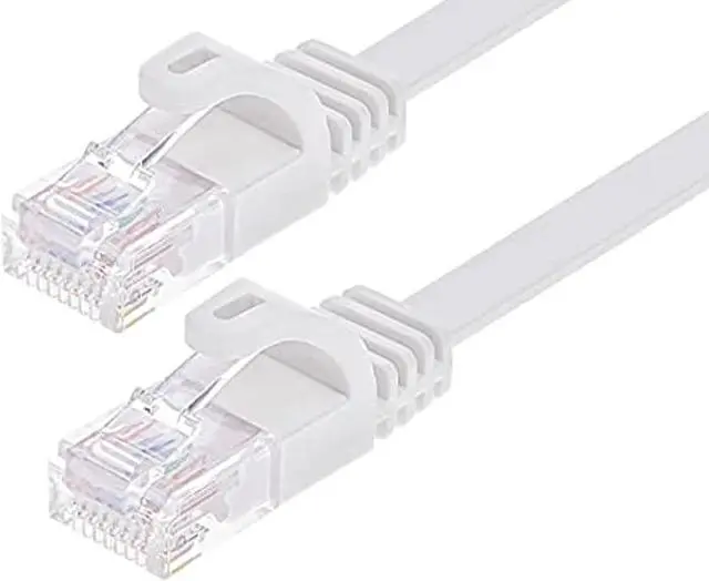 Main image of Monoprice Cat6 Ethernet Patch Cable - 25 Feet - White | Snagless RJ45, Flat, 550MHz, UTP, Pure Bare Copper Wire, 30AWG, For Network Internet Modem Router Xbox PS3 Cord - Flexboot Series