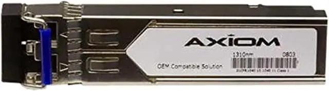 Alt view image 5 of 6 - Axiom SFP Transceiver Modules are certified 100% compliant in all OEM applications. They are pre-configured with an application specific code to meet the requirement set forth by the router and switch OEMs. Axiom compatible transceivers per