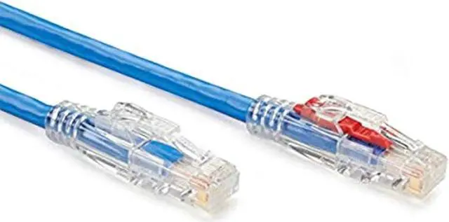 Alt view image 7 of 8 - GigaTrue 3 CAT6 550-MHz Lockable Patch Cable (UTP), Blue, 3-ft. (0.9-m)