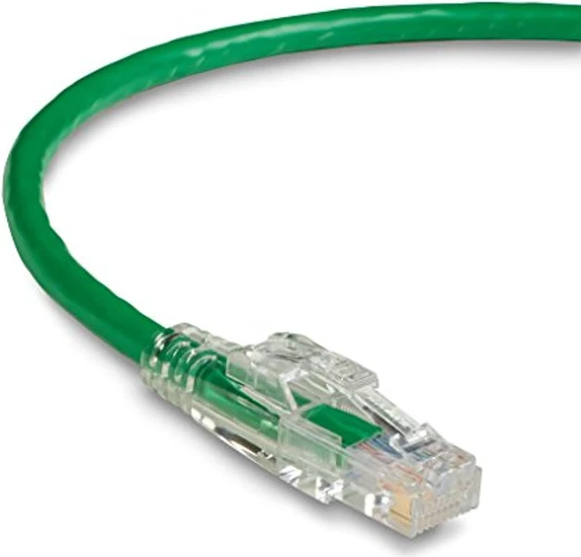 Alt view image 6 of 8 - Black Box GigaTrue 3 C6PC70-GN-10 CAT6 550-MHz Stranded Ethernet Patch Cable - Unshielded (UTP), CM PVC, Snagless Boots with Lockable Connectors, Green, 10 ft.