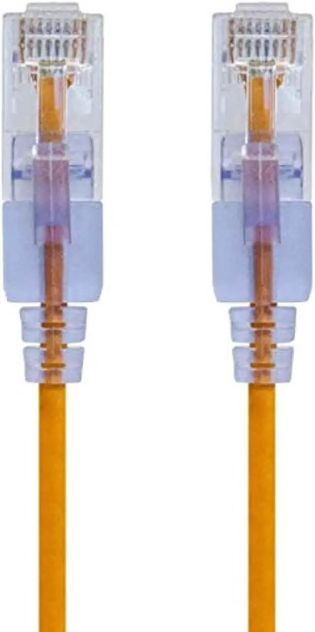 Alt view image 2 of 8 - Monoprice Cat6A Ethernet Patch Cable - 1 Feet - Yellow (10 Pack) Snagless RJ45 550Mhz UTP Pure Bare Copper Wire 10G 30AWG - SlimRun Series