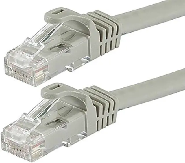 Alt view image 8 of 18 - Monoprice Cat6 Ethernet Patch Cable - 50 Feet - Gray | Network Internet Cord - RJ45, Stranded, 550Mhz, UTP, Pure Bare Copper Wire, 24AWG - Flexboot Series