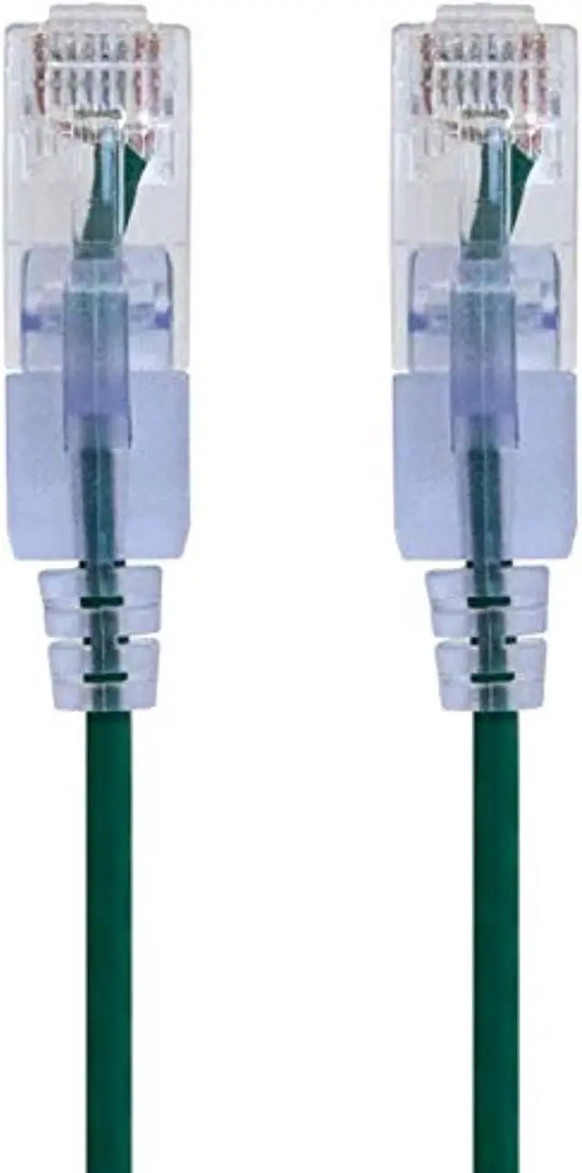 Alt view image 4 of 9 - Monoprice Cat6A Ethernet Patch Cable - 1 Feet - Green (10 Pack) Snagless RJ45 550Mhz UTP Pure Bare Copper Wire 10G 30AWG - SlimRun Series