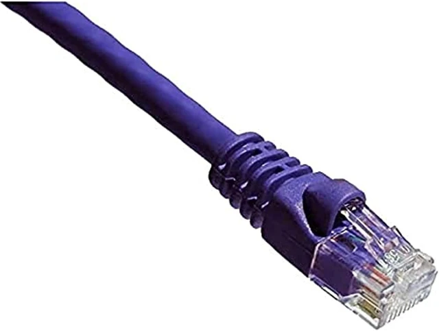 Alt view image 3 of 3 - Axiom AXG95865 Patch Cable - Rj-45 (M) To Rj-45 (M) - 15 Ft - Utp - Cat 6A - Ieee 802.3An - Molded, Snagless, Stranded - Purple