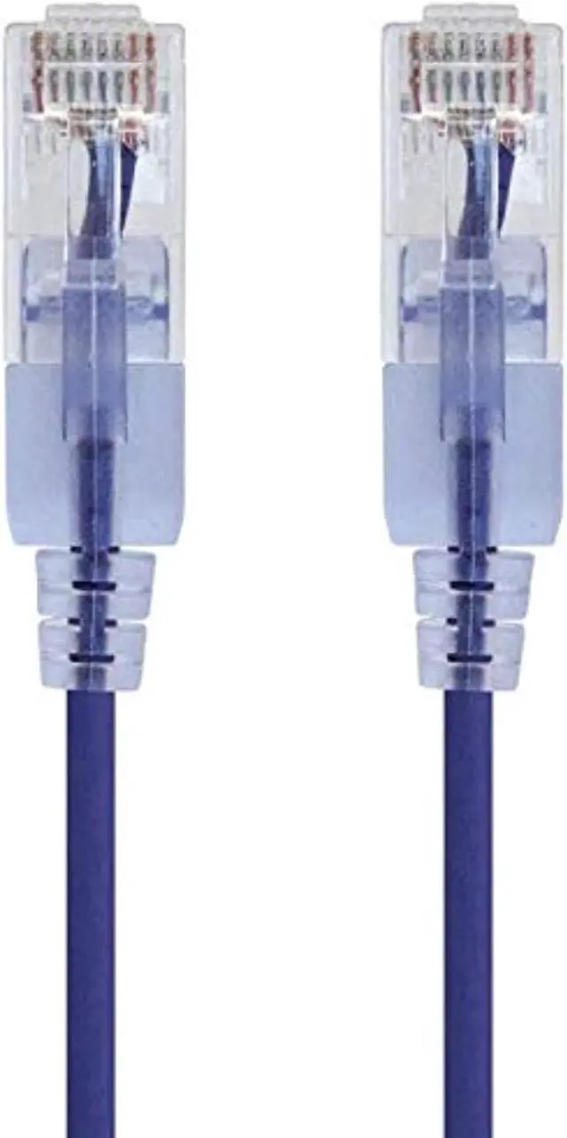Alt view image 4 of 9 - Monoprice Cat6A Ethernet Patch Cable - 3 Feet - Purple (10 Pack) Snagless RJ45 550Mhz UTP Pure Bare Copper Wire 10G 30AWG - SlimRun Series