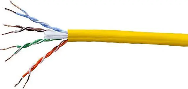Alt view image 3 of 9 - Monoprice Cat6 Ethernet Bulk Cable - 1000 Feet - Yellow | Network Internet Cord - Solid, 550Mhz, UTP, CMP, Plenum, Pure Bare Copper Wire, 23AWG, No Logo
