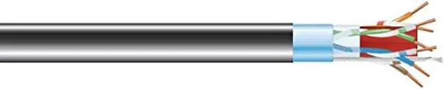 Main image of CAT6A 650-MHZ SOLID ETHERNET BULK CABLE - SHIELDED (F/UTP), CMR PVC, BLACK, 1000