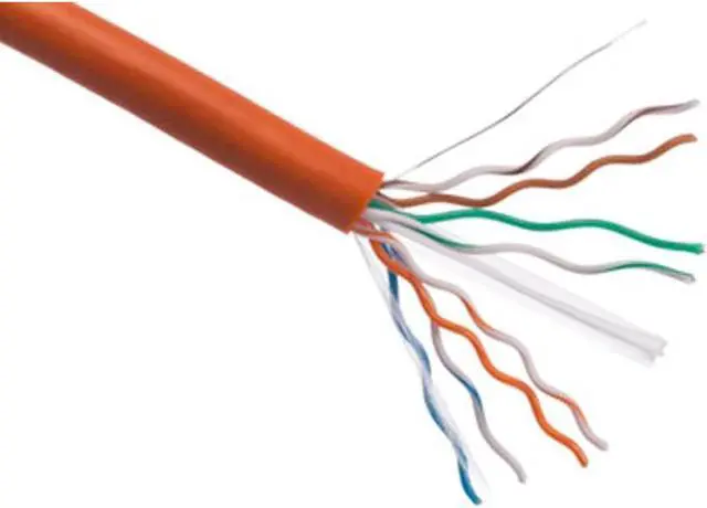 Alt view image 2 of 3 - Axiom C6BCS-O1000P-AX Cat6 23Awg 4-Pair Solid Conductor 550Mhz Plenum Cable Spool 1000Ft (Orange)