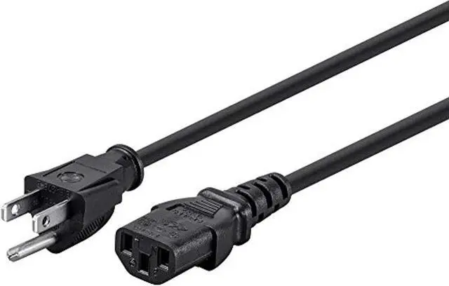 Alt view image 7 of 8 - Monoprice 20ft 18AWG Power Cord Cable w/ 3 Conductor PC Power Connector Socket, 10A (NEMA 5-15P to IEC-320-C13)