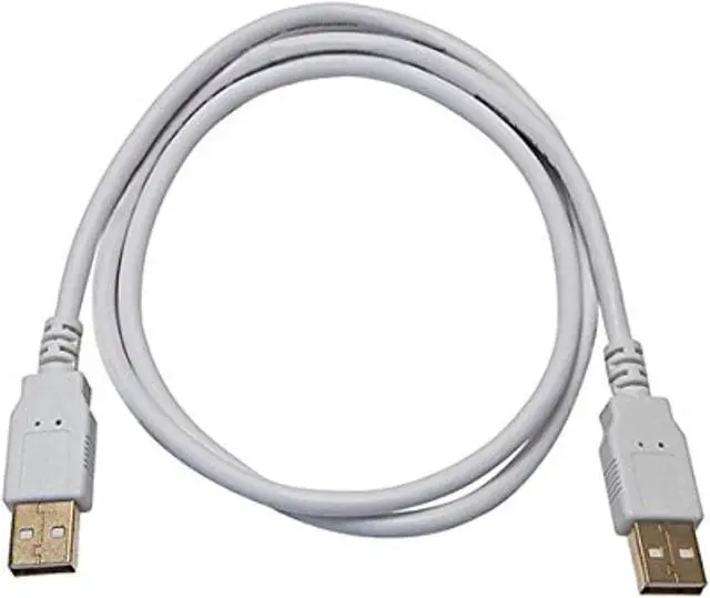Alt view image 3 of 8 - Monoprice USB 2.0 Cable - 3 Feet - White | USB Type-A Male to USB Type-A Male, 28/24AWG, Gold Plated, 480 Mbps