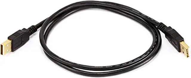 Alt view image 5 of 10 - Monoprice USB 2.0 Cable - 3 Feet - Black | USB Type-A Male to USB Type-A Male, 28/24AWG, Gold Plated for Data Transfer Hard Drive Enclosures, Printers, Modems, Cameras and More!