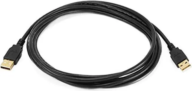 Alt view image 4 of 8 - Monoprice USB 2.0 Cable - 10 Feet - Black | USB Type-A Male to USB Type-A Male, 28/24AWG, Gold Plated for Data Transfer Hard Drive Enclosures, Printers, Modems, Cameras and More!