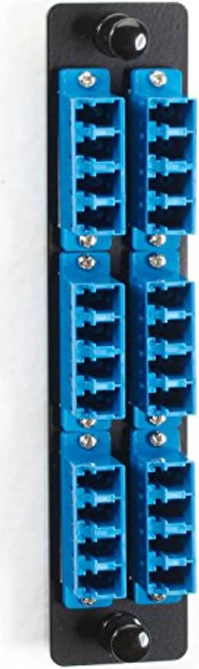 Alt view image 7 of 8 - Black Box Fiber Adapter Panel, High Density, (12) LC Duplex, Ceramic, Blue