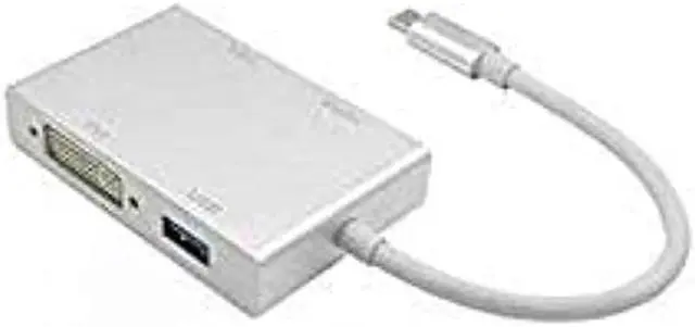 Alt view image 3 of 4 - Axiom 4N1USBCHVDU-AX 4-In-1 Multiport Adapter - External Video Adapter - Usb-C - Dvi, Hdmi, Vga, Usb 3.0