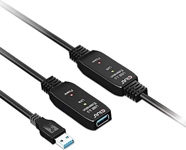 Alt view image 4 of 6 - Club3D USB 3.2 Gen1 Active Repeater Cable 15m/49.2ft Male/Female 28AWG Black Adapters