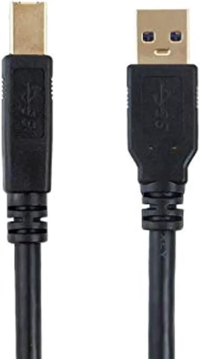 Alt view image 2 of 7 - Monoprice USB 3.0 Cable - 6 Feet - Black | USB Type-A Male to USB Type-B Male, compatible with Brother, HP, Canon, Lexmark, Epson, Dell, Xerox, Samsung and More - Select Series