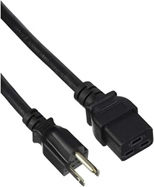 Alt view image 7 of 8 - Monoprice Heavy Duty Computer Power Cord - 15 Feet - Black | NEMA 5-15P to IEC 60320 C19, 14AWG, 15A, SJT, 125V, For Powering Computers, Servers