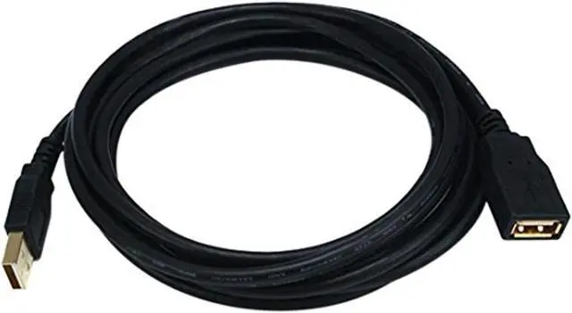 Alt view image 14 of 18 - Monoprice USB 2.0 Extension Cable - 10 Feet - Black | Type-A Male to USB Type-A Female, 28/24AWG, Gold Plated Connectors