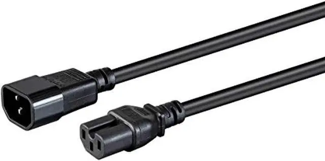 Alt view image 14 of 15 - Monoprice Heavy Duty Power Cable - 6 Feet - Black | IEC 60320 C14 to IEC 60320 C15, 14AWG, 15A, SJT, 100-250V