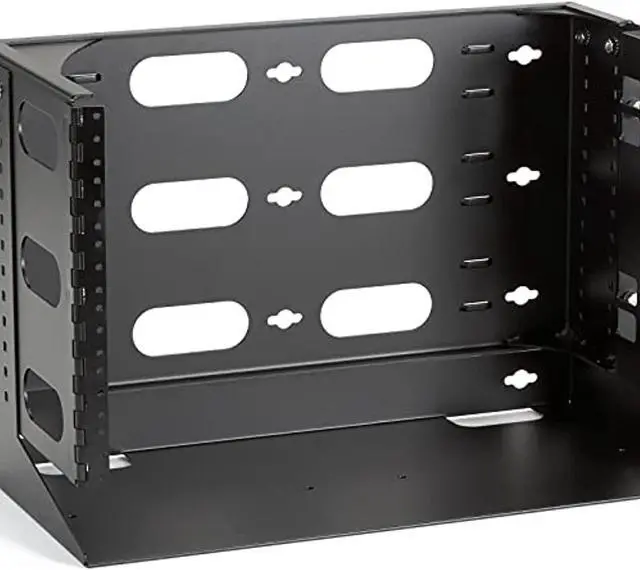 Alt view image 3 of 4 - Black Box Wallmount Rack 12" with Swing Bracket and Adjustable Shelf