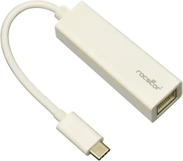 Alt view image 2 of 3 - Rocstor Y10A173-W1 Usb-C To Gigabit Adapter White Usb-C 3.1 To Gigabit 1000Mbps