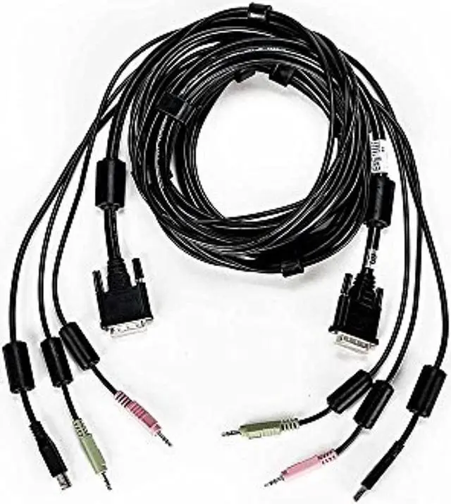 Alt view image 5 of 6 - Avocent 10 ft. USB keyboard, mouse & dual head HDMI video cable with speakers - Use with SC940H-001 CBL0119