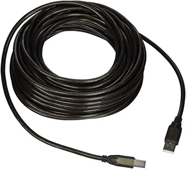 Alt view image 7 of 11 - Monoprice USB 2.0 Cable - 49 Feet - Black | USB Type-A to USB Type- B, Active, 28/24AWG