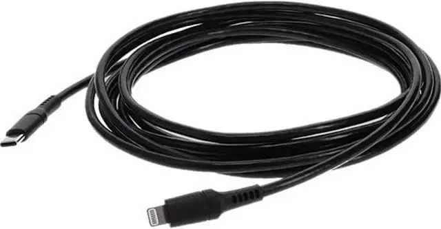 Alt view image 5 of 5 - AddOn 1m USB-C 3.1 to Lightning M/M Sync Charge Cable Black USBC2LGT1MB