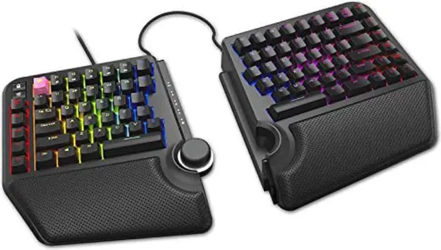 Alt view image 8 of 9 - Cloud Nine ErgoTKL Ergonomic Tenkeyless Mechanical Keyboard for PC TKL RGB Backlit Ergo Split Key Board