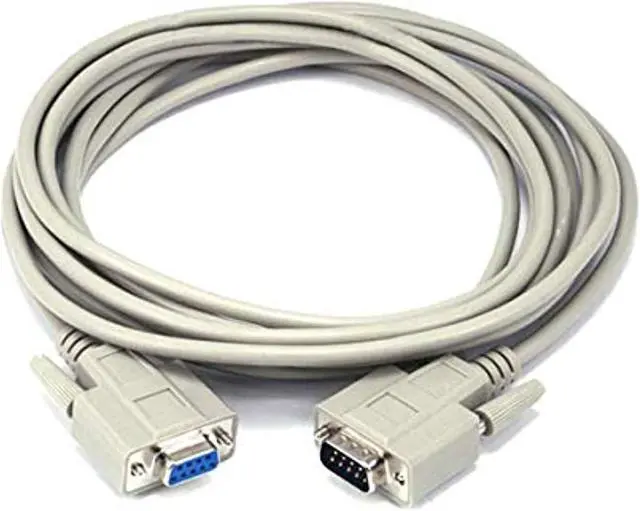 Alt view image 6 of 6 - Monoprice 15ft Molded DB9 Male/Female Serial Cable