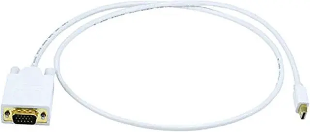 Alt view image 7 of 7 - Monoprice 3Ft 32Awg Mini Displayport To Vga Cable - White