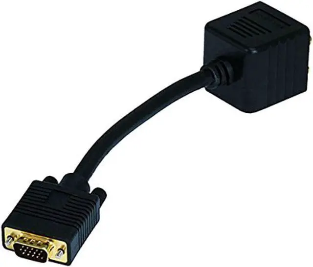 Alt view image 6 of 8 - Monoprice Video Splitter - VGA(HD15) M to VGA(HD15) F X 2 (1 PC to 2 Monitors) for High Resolution