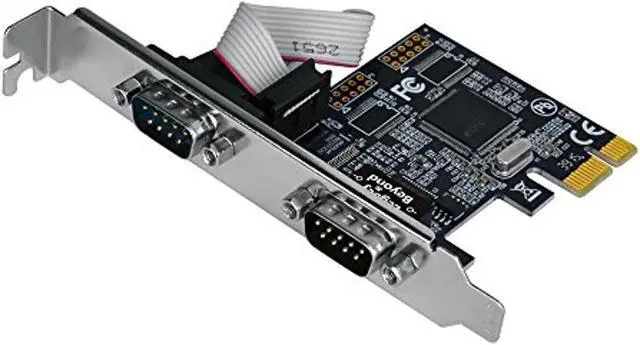 Main image of siig legacy and beyond series 2 port (dual) serial / rs-232 pcie card with 16c550 uart