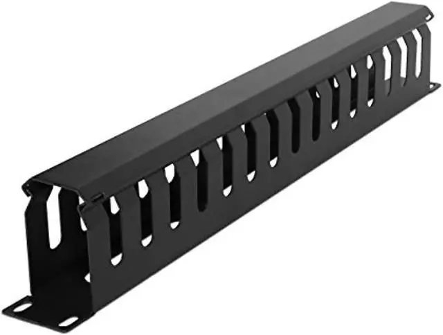 Alt view image 6 of 9 - CyberPower CRA30002 1U 2" Deep Metal Duct Cable Manager with Snap on Cover
