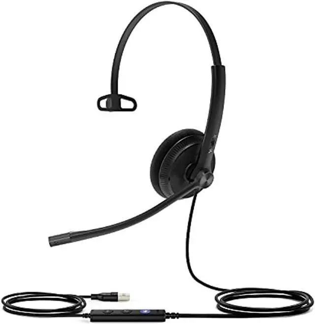 Alt view image 12 of 17 - Yealink UH34-LITE-MONO-TEAMS Lite Mono Teams USB wired headset - Black