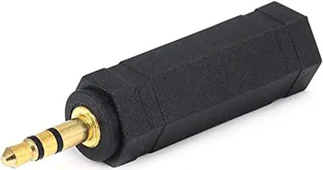 Alt view image 4 of 5 - Monoprice 3.5mm TRS Stereo Plug to 1/4in (6.35mm) TRS Stereo Jack Adapter, Gold Plated