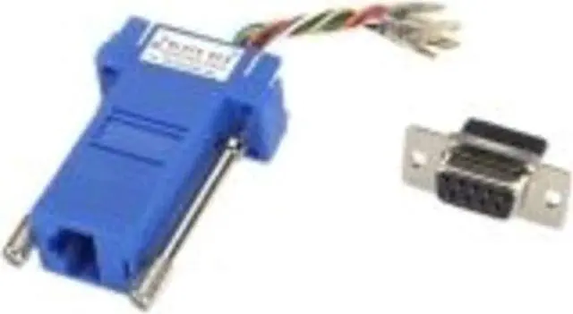 Alt view image 5 of 7 - Black Box DB9 Colored Modular Adapter (Unassembled), Female to RJ-45, 8-Wire, Blue