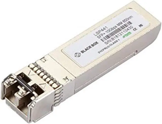 Alt view image 6 of 7 - Black Box SFP+ Module - For Data Networking, Optical Network 1 LC Duplex 10GBase-LX Network - Optical Fiber Multi-mode - 10 Gigabit Ethernet - 10GBase-X